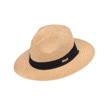 Load image into Gallery viewer, Handmade 100% Paper Summer Straw Fedora Hat with Black Band