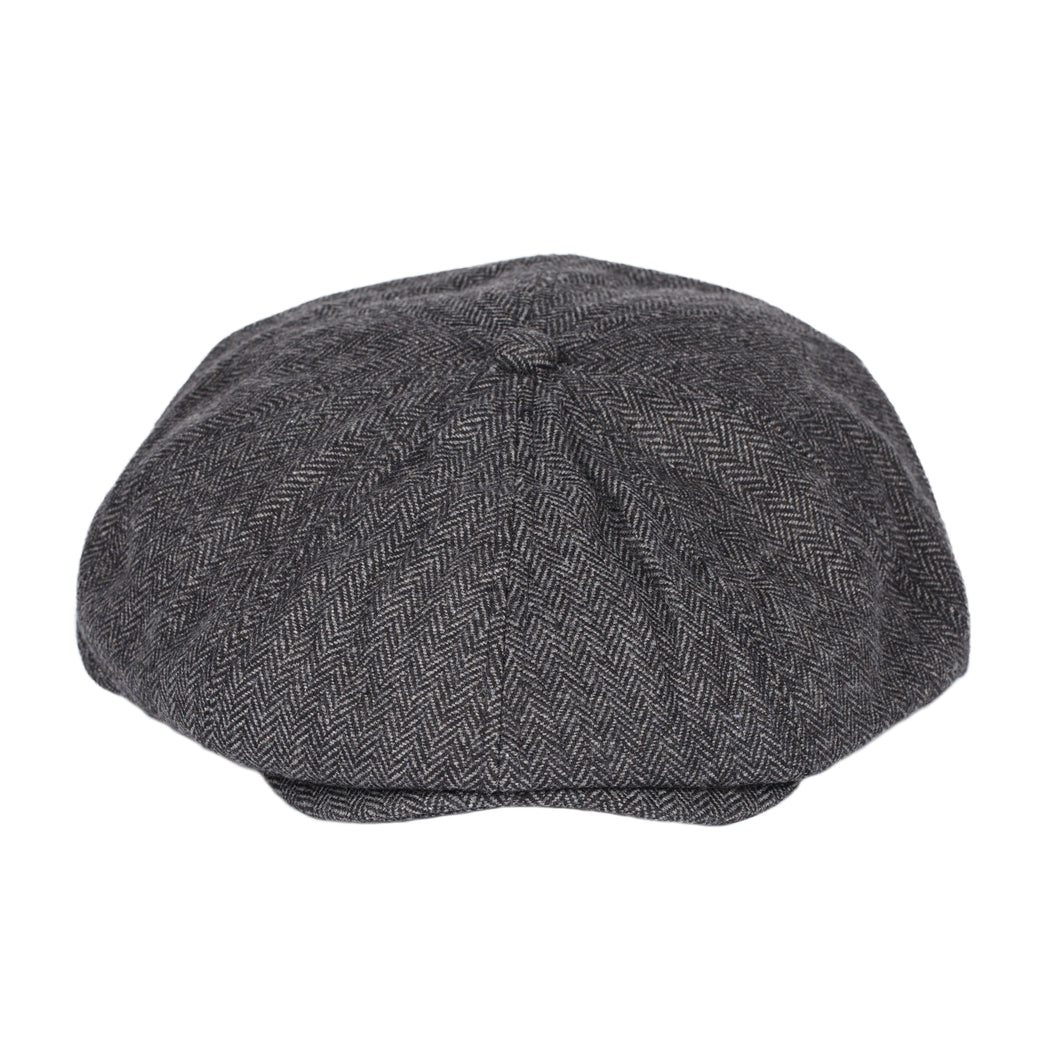 Classic News Boy - Grey Herringbone