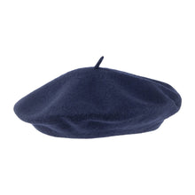 Load image into Gallery viewer, Premium Navy Beret 100% Wool