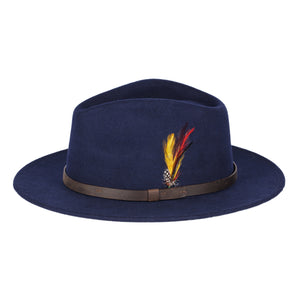 Premium Wool Handmade Fedora Hat with Leather Band.