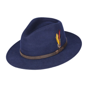 Premium Wool Handmade Fedora Hat with Leather Band.