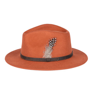 Premium Wool Handmade Fedora Hat with Leather Band.