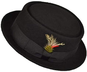 Black Pork Pie Hat