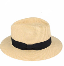 Load image into Gallery viewer, Summer Paper Straw Fedora Hat - Tan