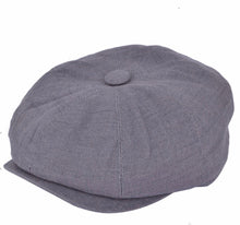 Load image into Gallery viewer, Linen Newsboy Cap - Dark Grey