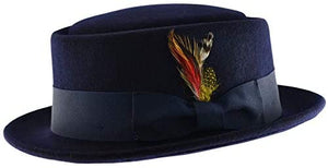 Navy Pork Pie Hat