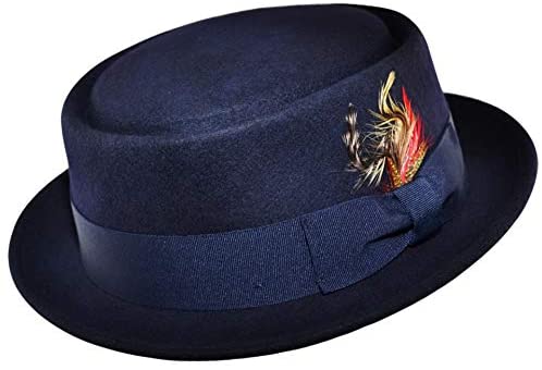 Navy Pork Pie Hat