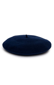 Premium Navy Beret 100% Wool