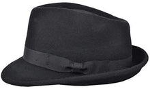 Load image into Gallery viewer, Black Trilby Hat