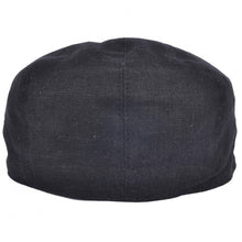 Load image into Gallery viewer, Linen Newsboy Cap - Black