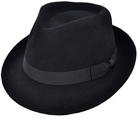 Black Trilby Hat