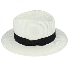 Load image into Gallery viewer, Summer Paper Straw Fedora Hat - Cream