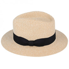 Load image into Gallery viewer, Summer Paper Straw Fedora Hat - Natural