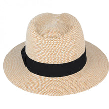 Load image into Gallery viewer, Summer Paper Straw Fedora Hat - Natural