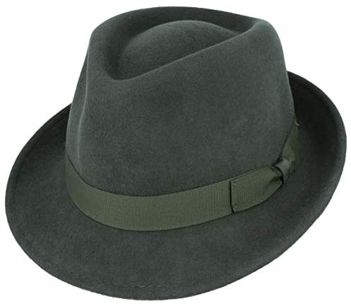Khaki Trilby Hat