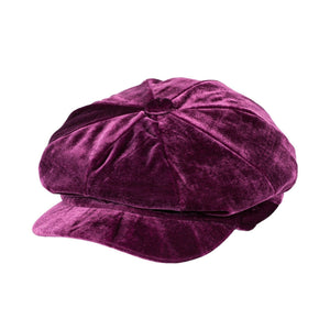 Velvet Baker Boy Hat